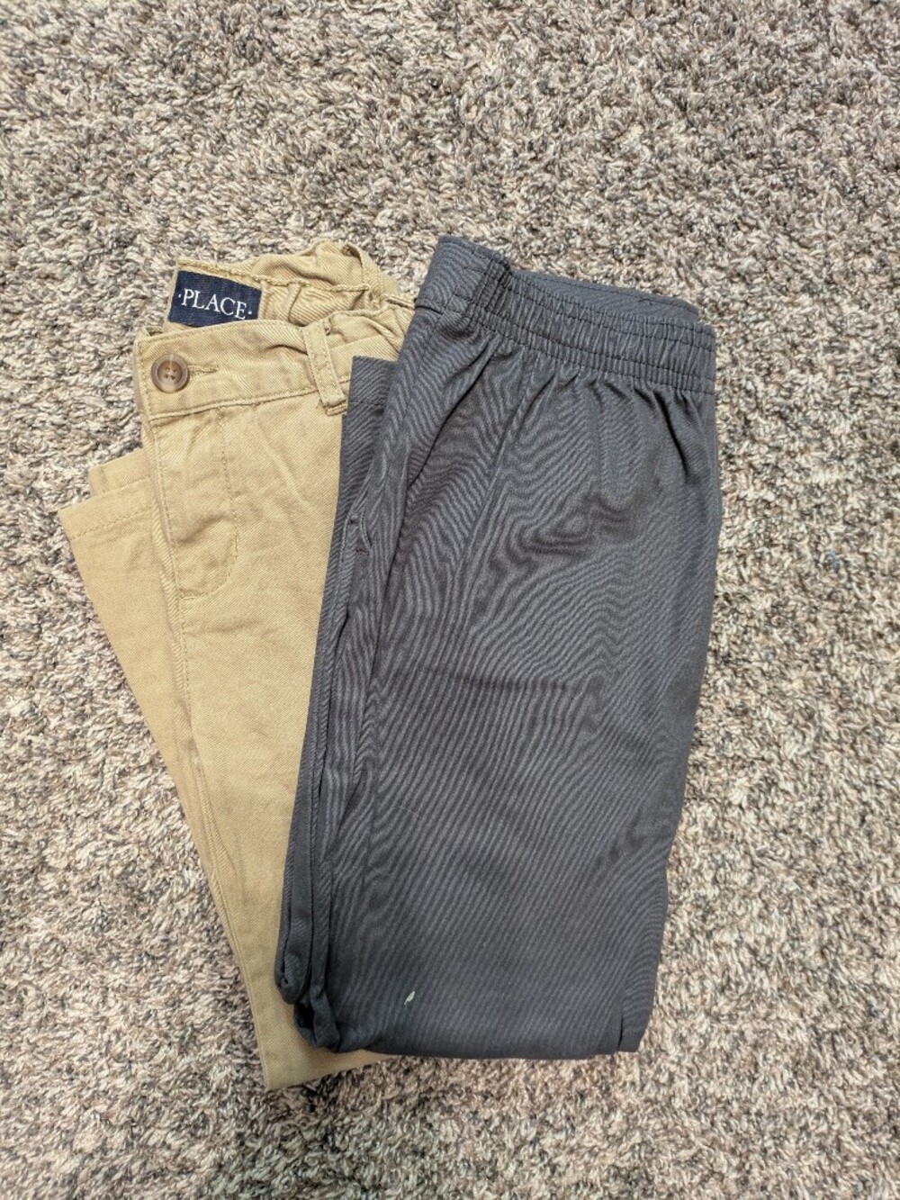 Set Of 2 Boys Dress Slacks - Gray And Khaki